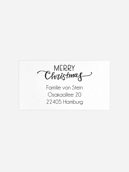 Empfängeraufkleber Weihnachten Bescherung Kraftpapier