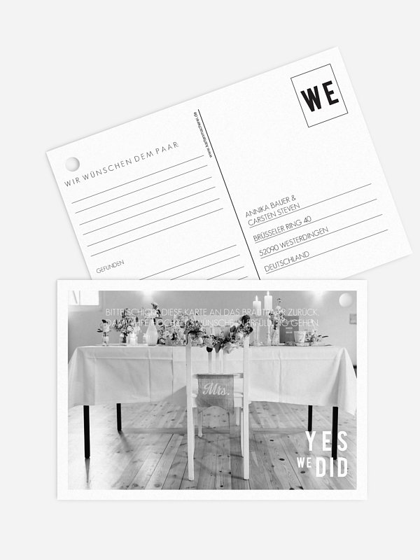 Ballonkarte Hochzeit You & Me