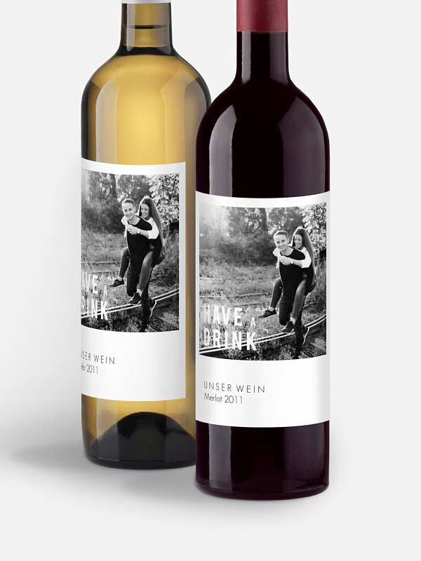 Flaschenetikett Hochzeit You & Me