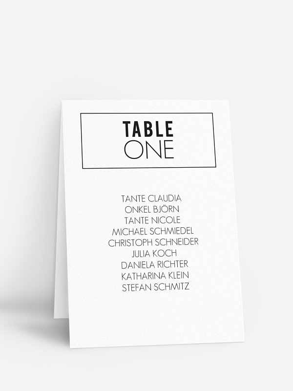 Gruppentischkarte You & Me