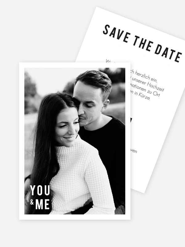 Save-the-Date Karte You & Me