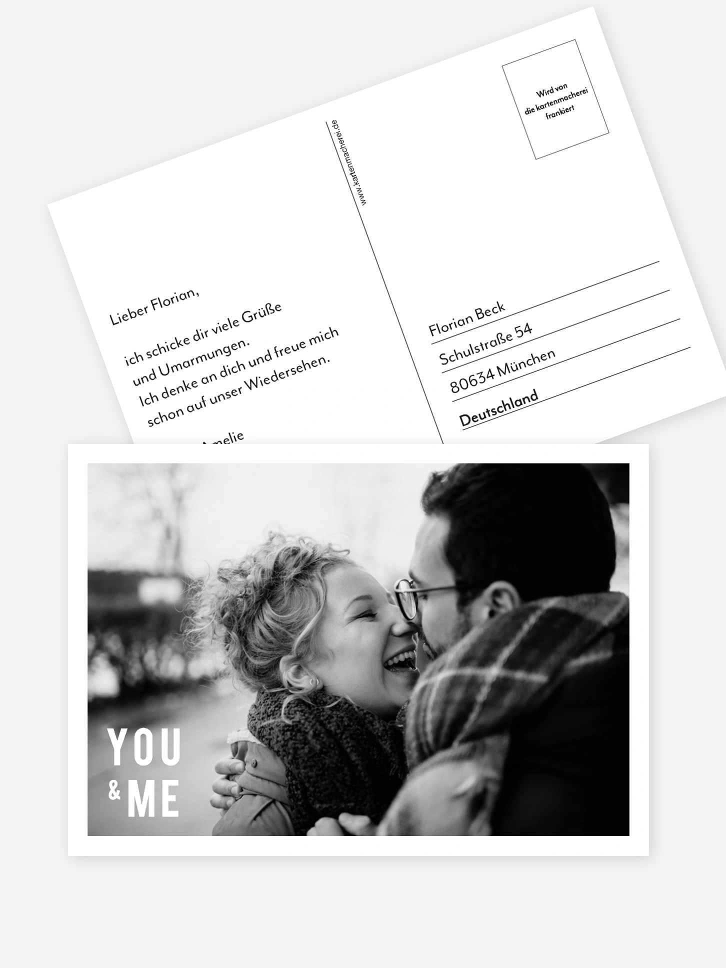 Postkarte Direktversand You & Me