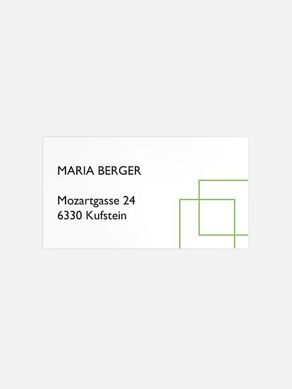 Empfängeraufkleber Geburtstag Shapely