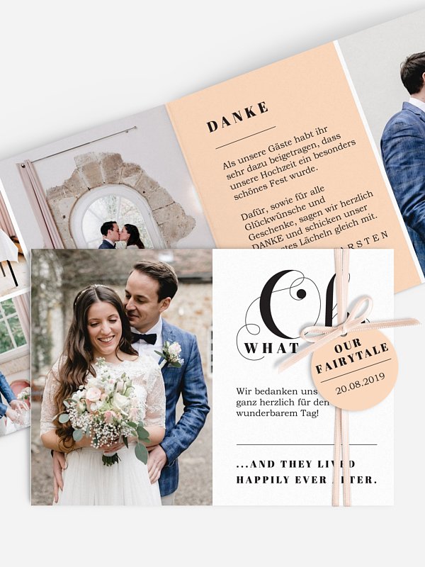 Dankeskarte Hochzeit Fairytale