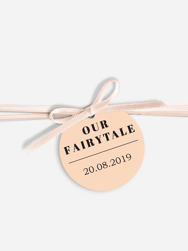Anhänger mit Band zur Hochzeit Fairytale