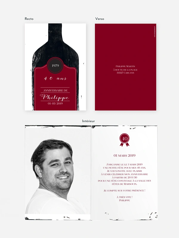 invitation anniversaire Cru d'exception
