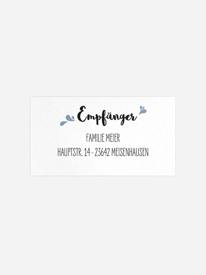 Empfängeraufkleber Trauer Reise