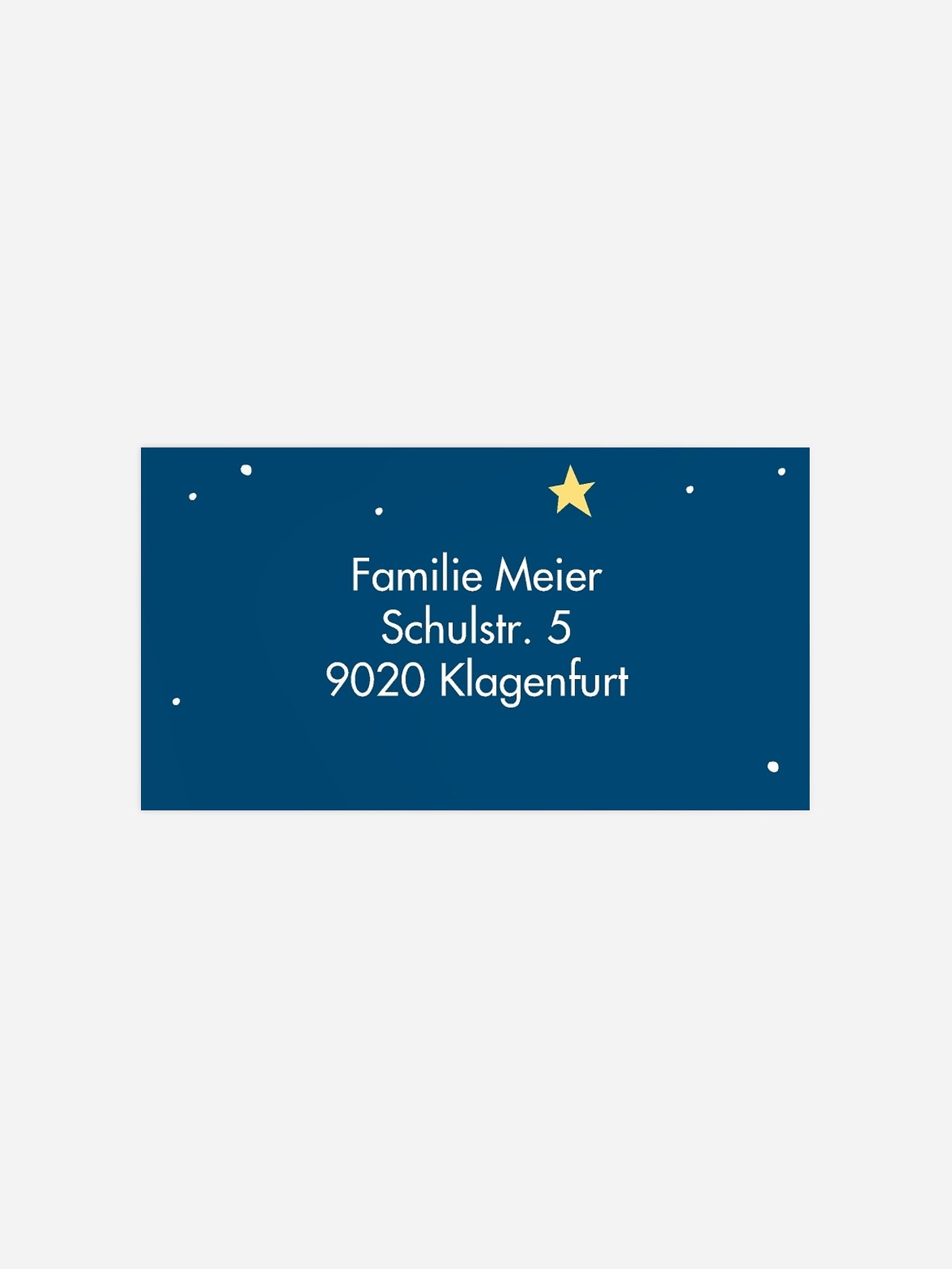 Empfängeraufkleber Trauer Sternenplatz