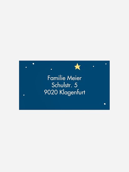 Empfängeraufkleber Trauer Sternenplatz