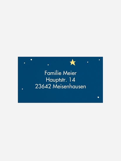 Empfängeraufkleber Trauer Sternenplatz