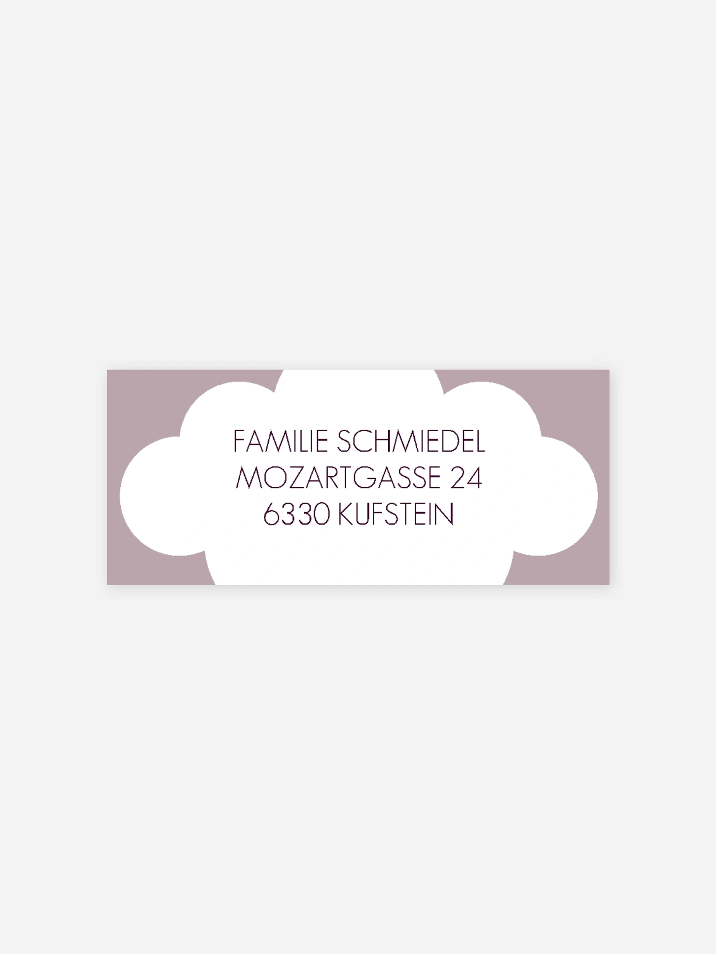 Absenderaufkleber Trauer Kleine Wolke