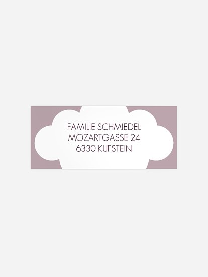 Absenderaufkleber Trauer Kleine Wolke