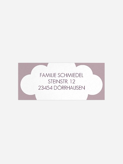 Absenderaufkleber Trauer Kleine Wolke