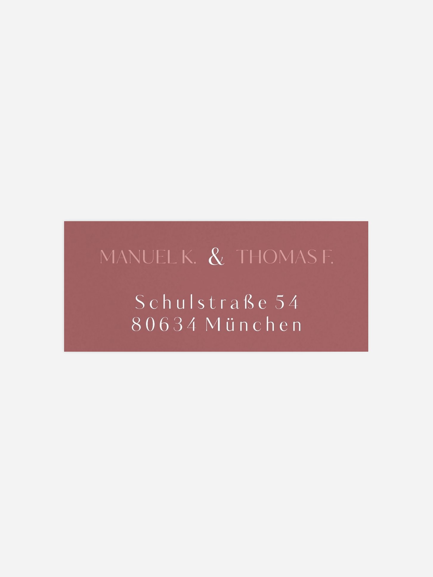 Absenderaufkleber Hochzeit Zweisam