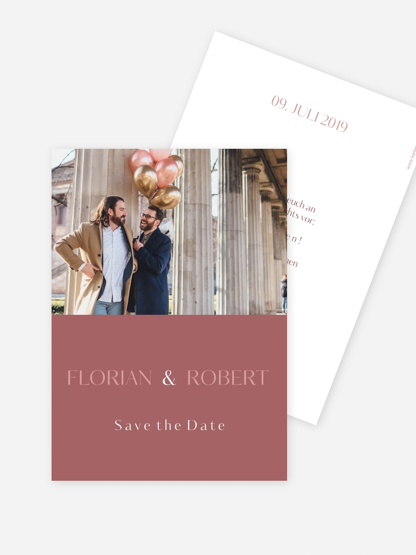Save-the-Date Karte Zweisam