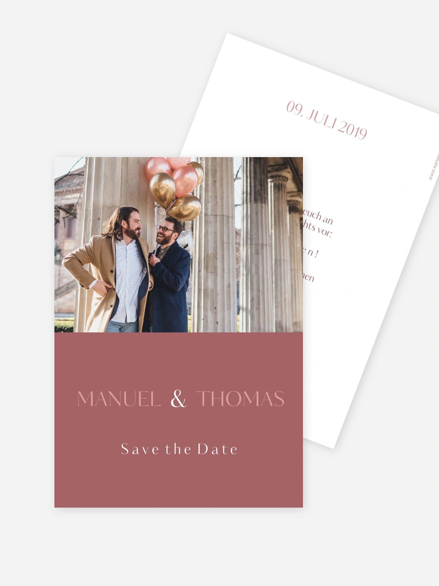 Save-the-Date Karte Zweisam