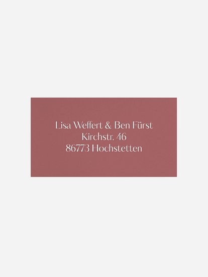 Empfängeraufkleber Hochzeit Zweisam