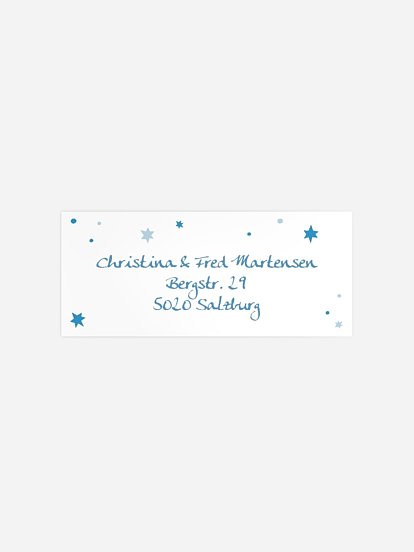 Absenderaufkleber Geburt Himmelsglück