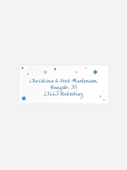 Absenderaufkleber Geburt Himmelsglück