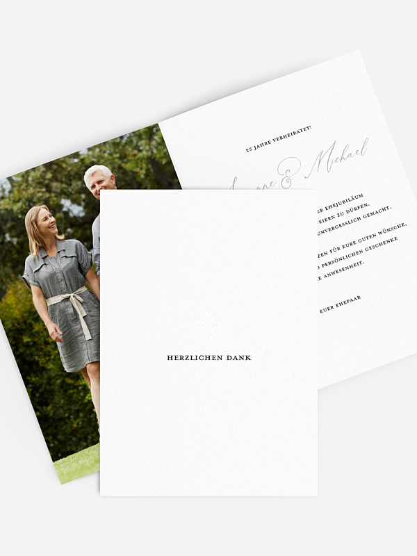 Danksagung zur Silberhochzeit Ornament
