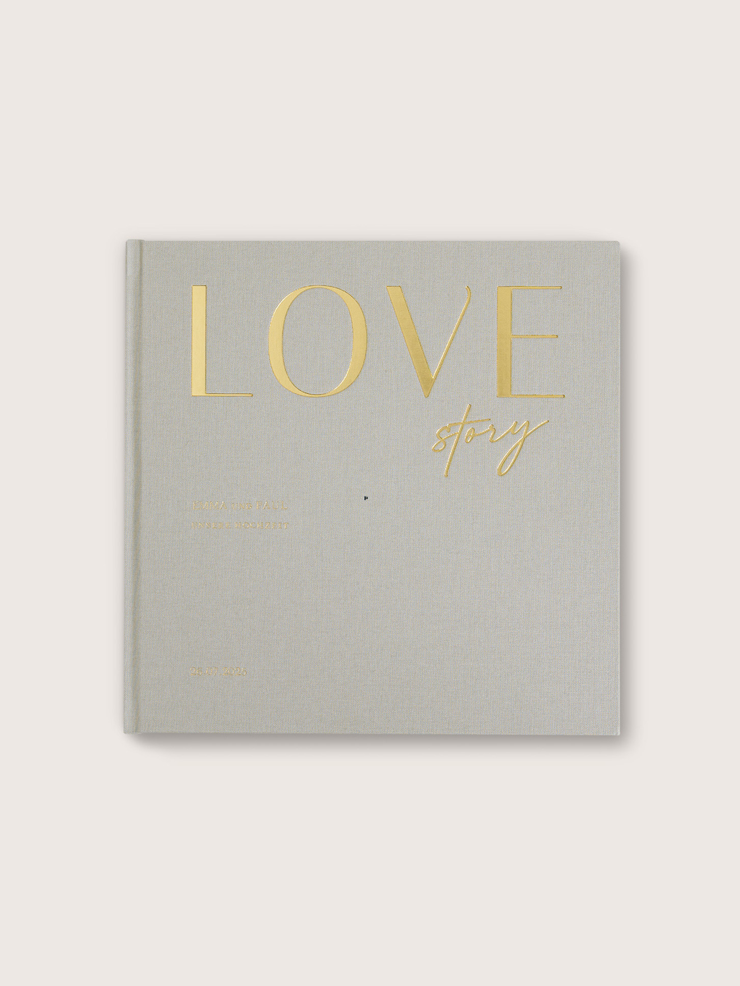 Fotobuch mit Stoffeinband Love Story