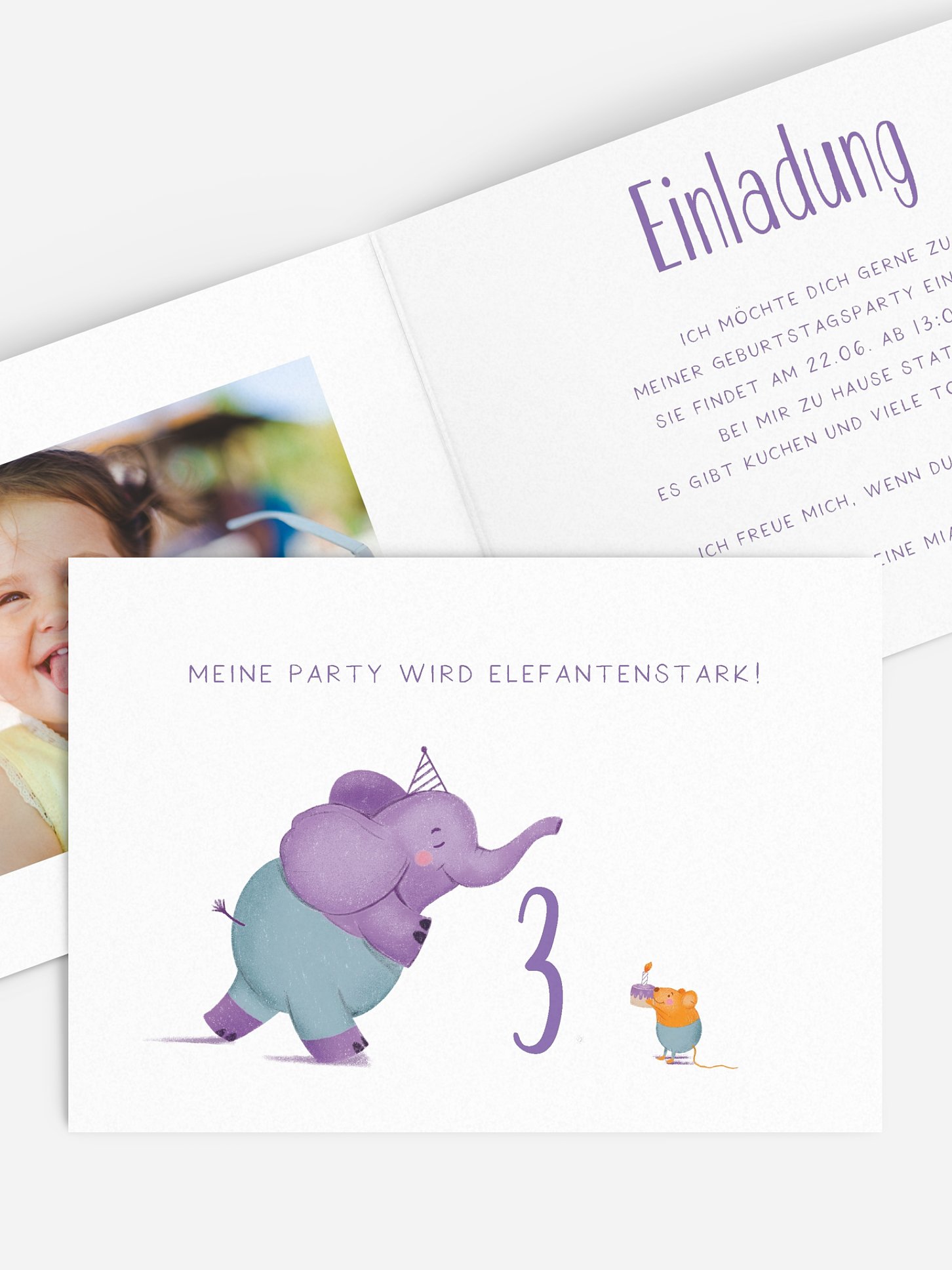 Kindergeburtstagseinladung Elefantenparty