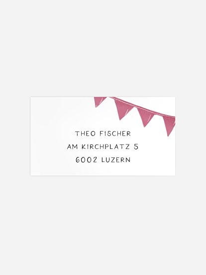 Empfängeraufkleber Geburtstag Jungletrio