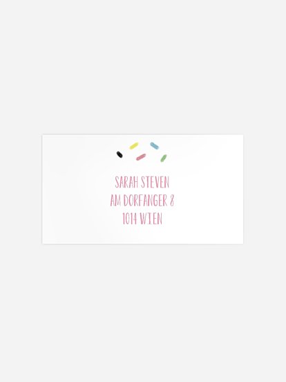 Empfängeraufkleber Geburtstag Pyjama Party