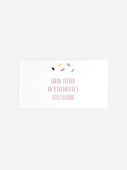 Empfängeraufkleber Geburtstag Pyjama Party