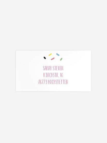 Empfängeraufkleber Geburtstag Pyjama Party