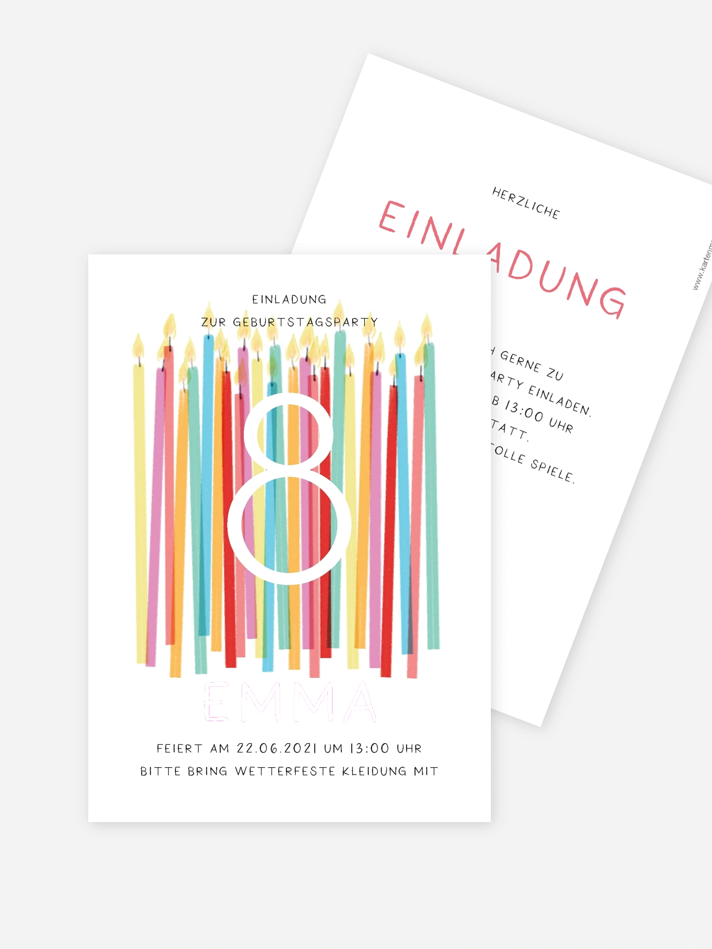 Kindergeburtstagseinladung Birthday Candles