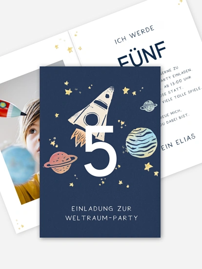 Kindergeburtstagseinladung Raketenstark