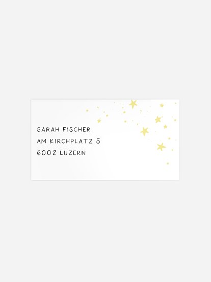 Empfängeraufkleber Geburtstag Feenzauber