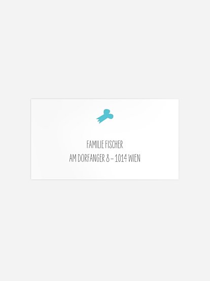 Empfängeraufkleber Geburtstag AY AY Käptn