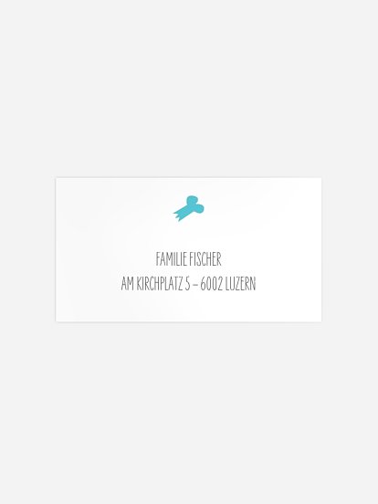 Empfängeraufkleber Geburtstag AY AY Käptn