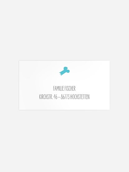 Empfängeraufkleber Geburtstag AY AY Käptn