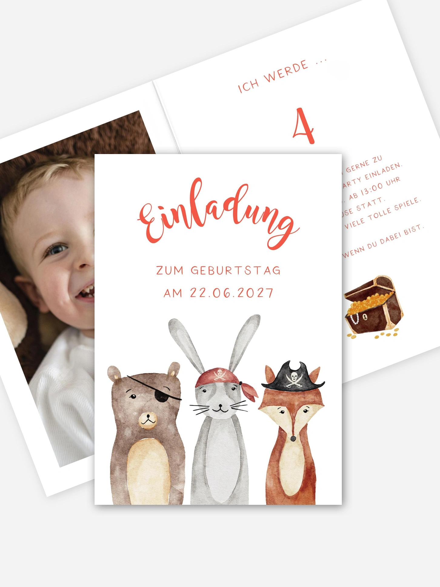 Kindergeburtstagseinladung Piratenbande