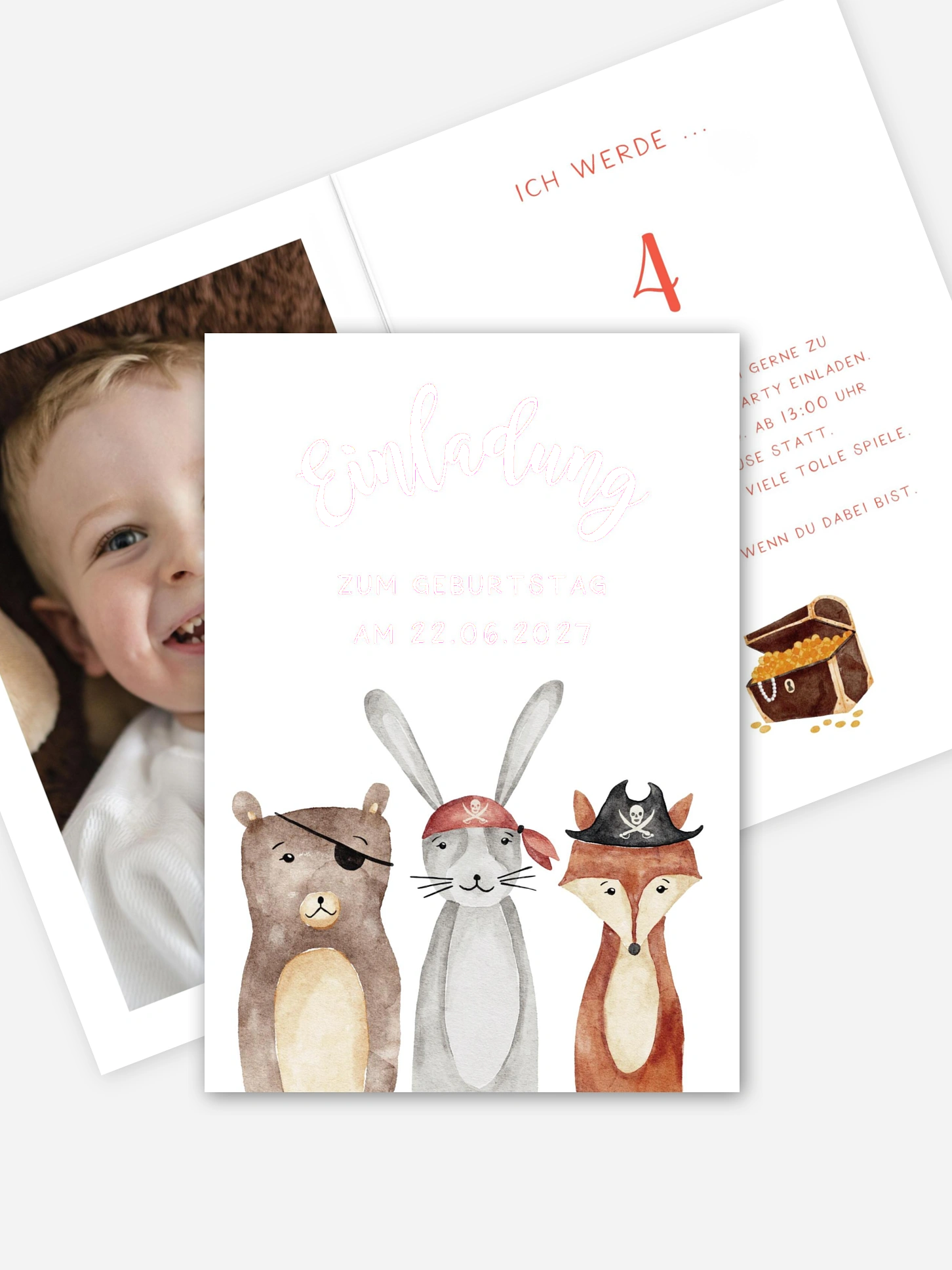 Kindergeburtstagseinladung Piratenbande