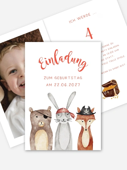 Kindergeburtstagseinladung Piratenbande