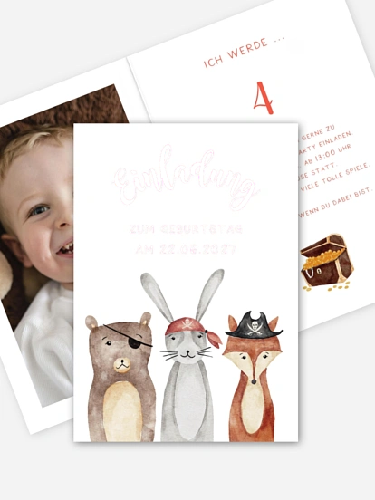 Kindergeburtstagseinladung Piratenbande