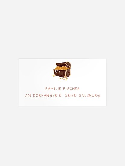 Empfängeraufkleber Geburtstag Piratenbande