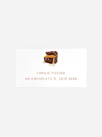 Empfängeraufkleber Geburtstag Piratenbande