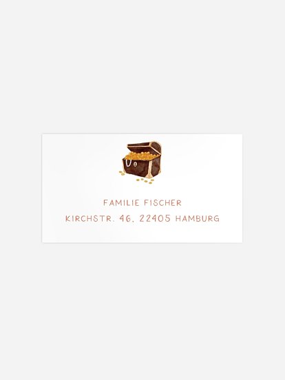 Empfängeraufkleber Geburtstag Piratenbande