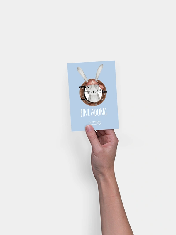 Kindergeburtstagseinladung Pirate Bunny