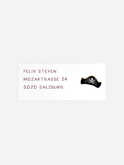 Absenderaufkleber Geburtstag Captain