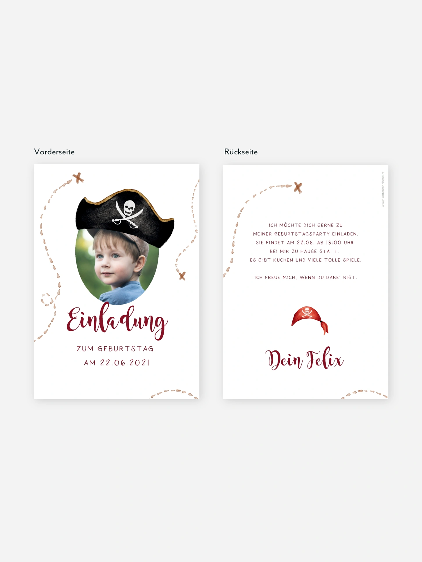 Kindergeburtstagseinladung Captain