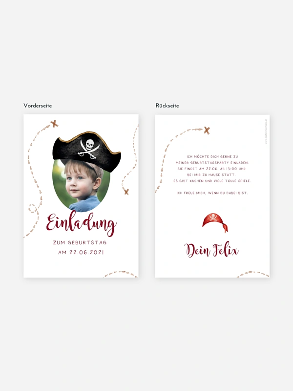 Kindergeburtstagseinladung Captain