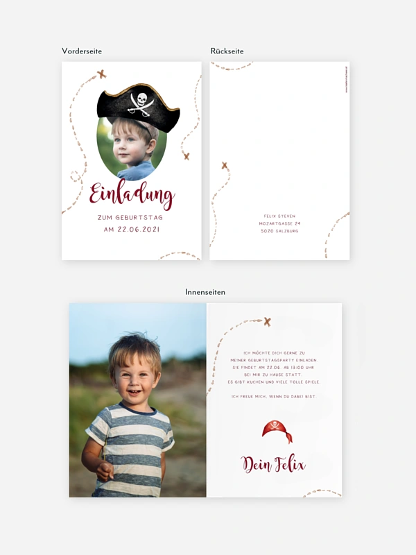 Kindergeburtstagseinladung Captain