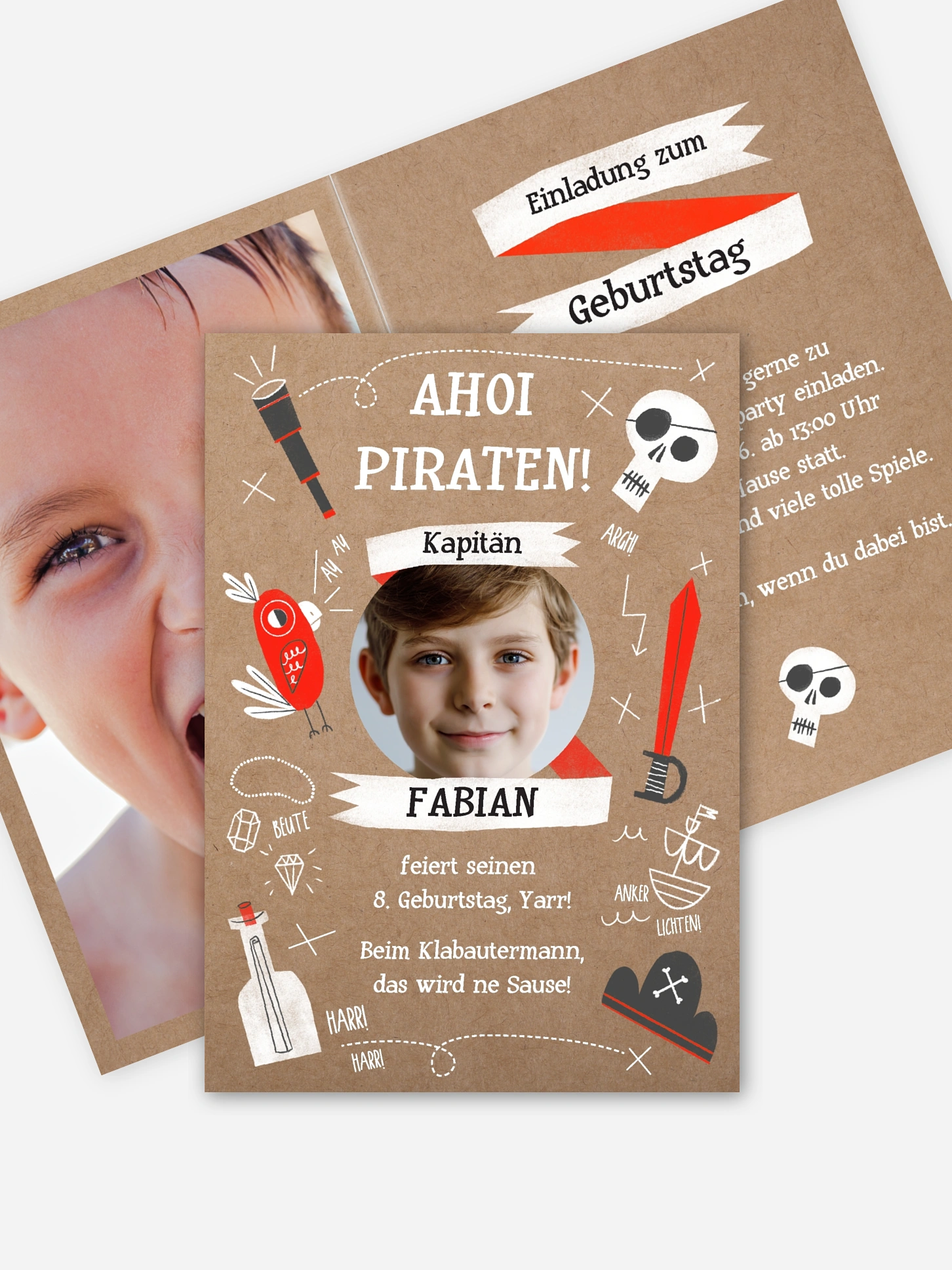 Kindergeburtstagseinladung Treasure Map