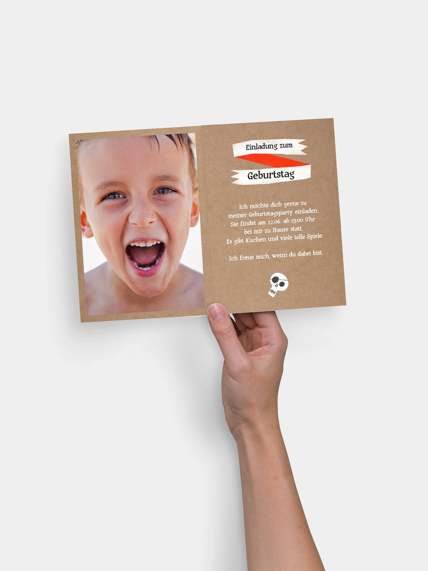 Kindergeburtstagseinladung Treasure Map